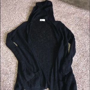 Hollister hooded navy cardigan